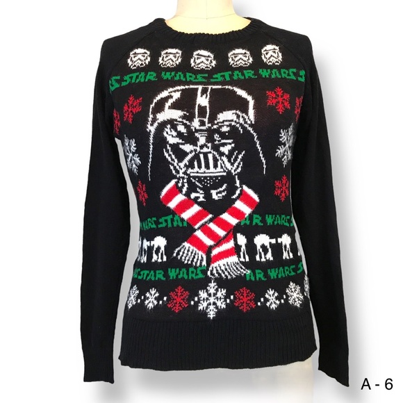 Women's Size XS Black STAR WARS Darth Vader In A Scarf Lucus Film LTD - Picture 1 of 11